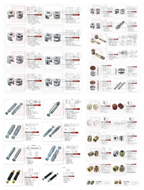 High Quality Different Types Furniture Connector Cams Dowels