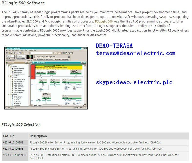 Allen Bradley RSLogix 500 Software*9324-RL0300ENE