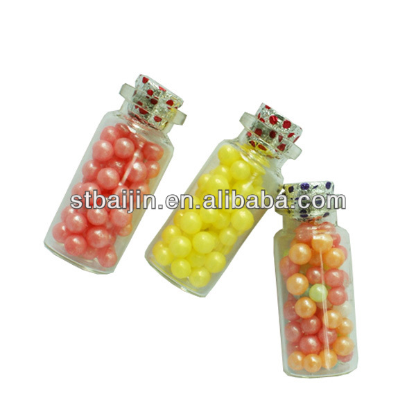 ガラスボトルカラフルなフルーツフレーバー韓国スタイル真珠のキャンディー問屋・仕入れ・卸・卸売り