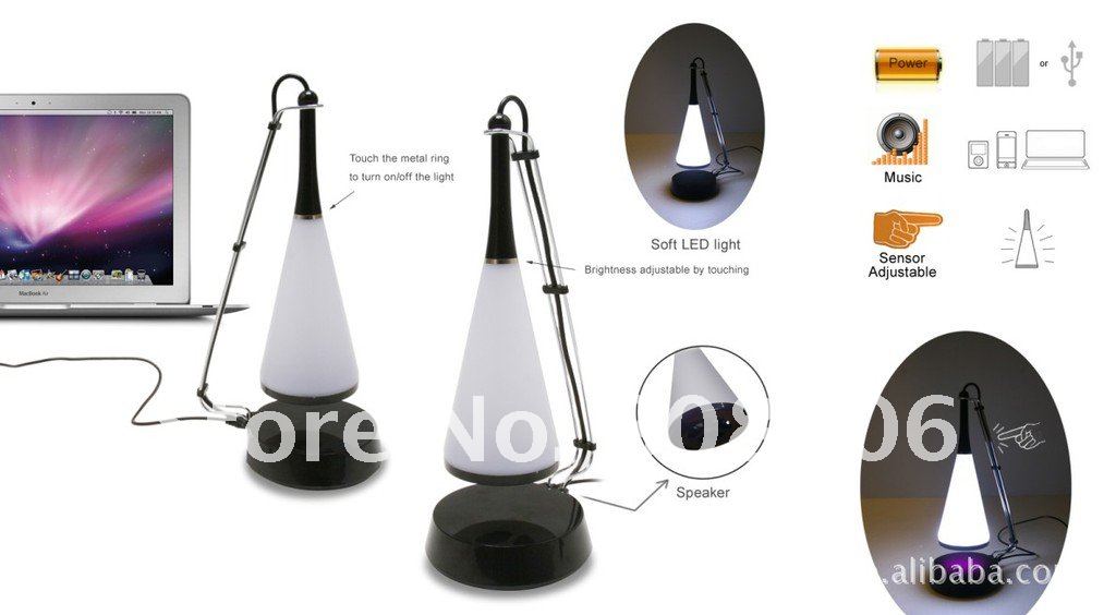 Wholesale 30pcs/lot New Arrival Touch Sensor LED Table Lamp with Mini Speaker Elegant Night Lamp Desk Light JNC-TL1118 Wholesale 30pcs/lot New Arrival Touch Sensor LED Table Lamp with Mini Speaker Elegant Night Lamp Desk Light JNC-TL1118