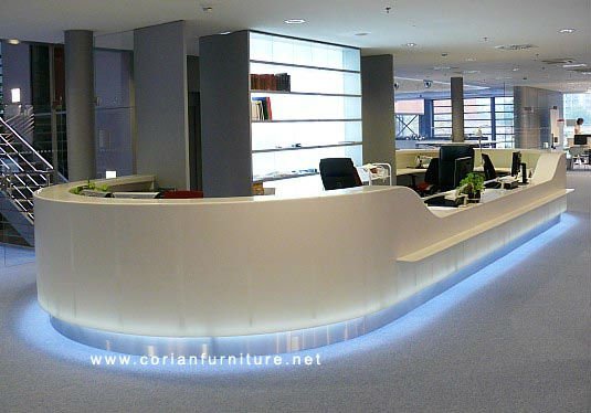 Ct 136 New Design Led Backlit Corian Reception Desk Ct 136