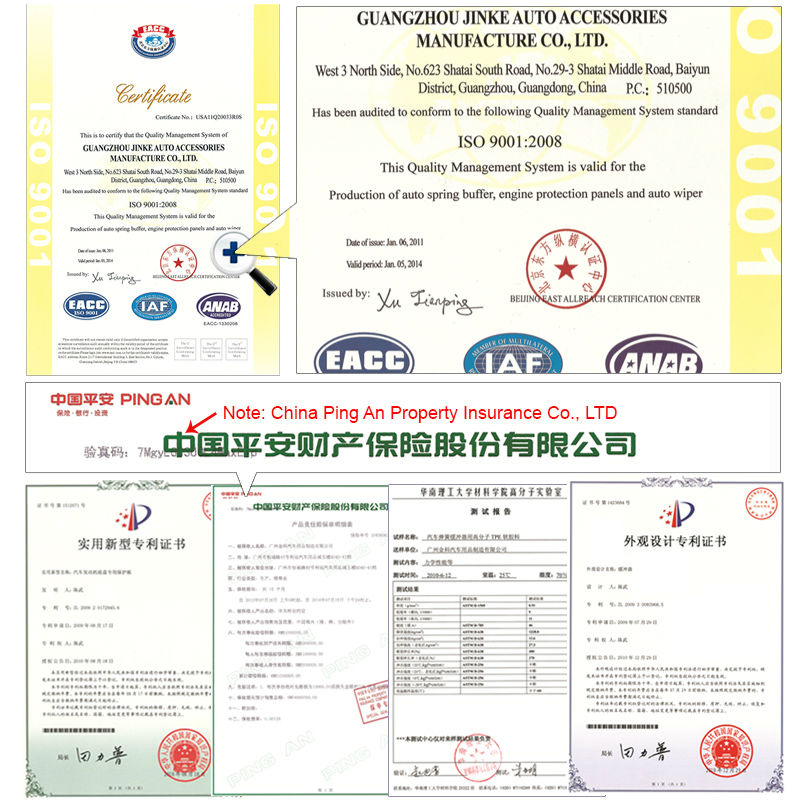 JINKE Protecting Car Part Auto Part
