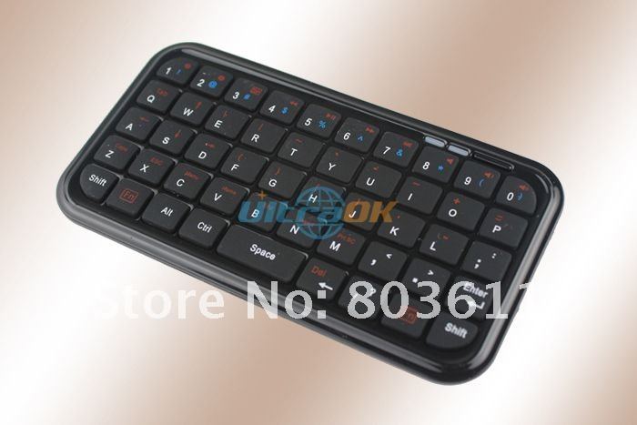 Mini Slim pocket Wireless Bluetooth Keyboard For computer PS3 iPad iPhone PC HTPC Smart Phone black new free shipping