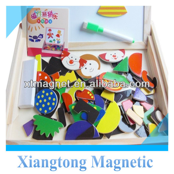 磁気磁気ジグソーパズルシリーズ木製子供のおもちゃ用ダブル直面しているoppssed黒- と- 白い木製おもちゃ問屋・仕入れ・卸・卸売り