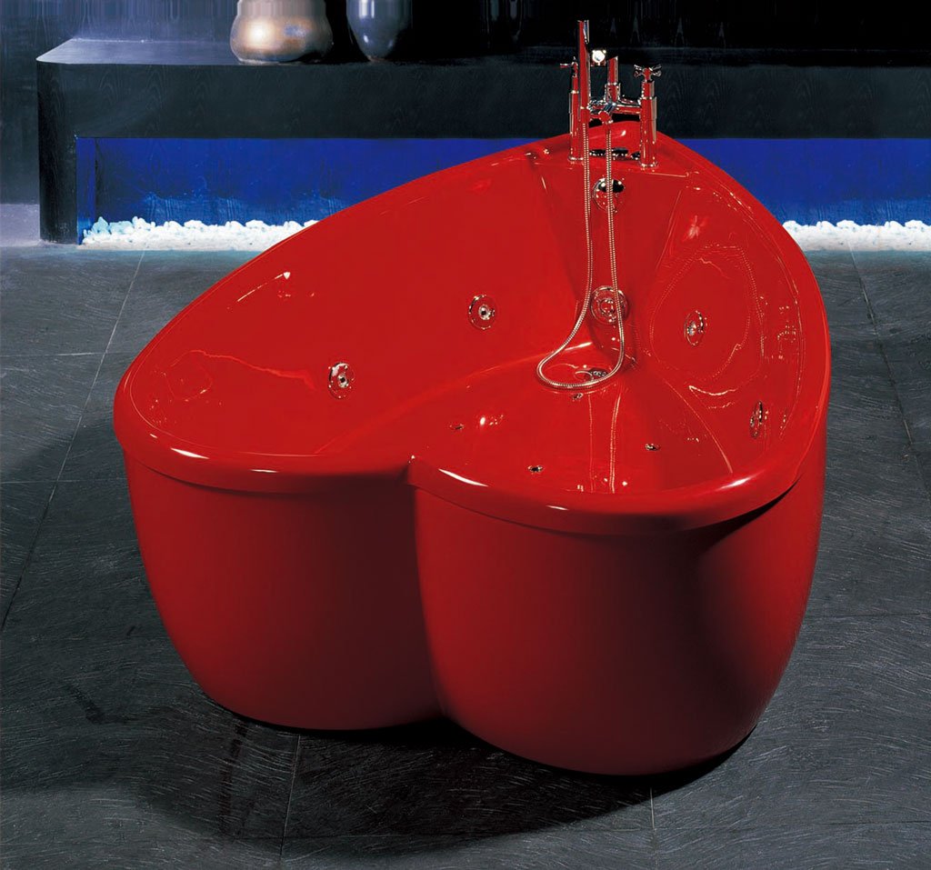 heart bathtub