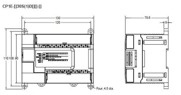 CP1E-N30S1DT-D dimension