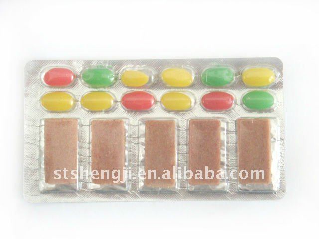 Bar pressed soft candy and Haw slices