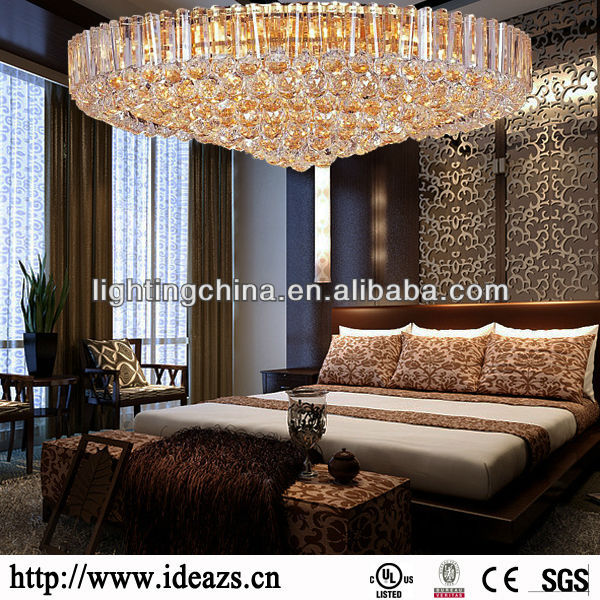 2013 Morden récents villa cristal lampes de plafond de lustre de décoration de conception pour la vente . D65049