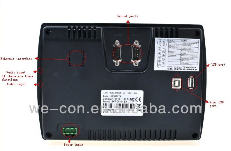 経済wecon7インチhmi/modbusrtuhmiタッチ画面、 ascii、 tcp/ipサポート問屋・仕入れ・卸・卸売り