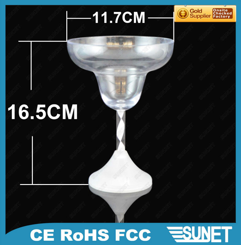 2014 Light-up Multicolored Flashing Blink LED champagne cup made in china