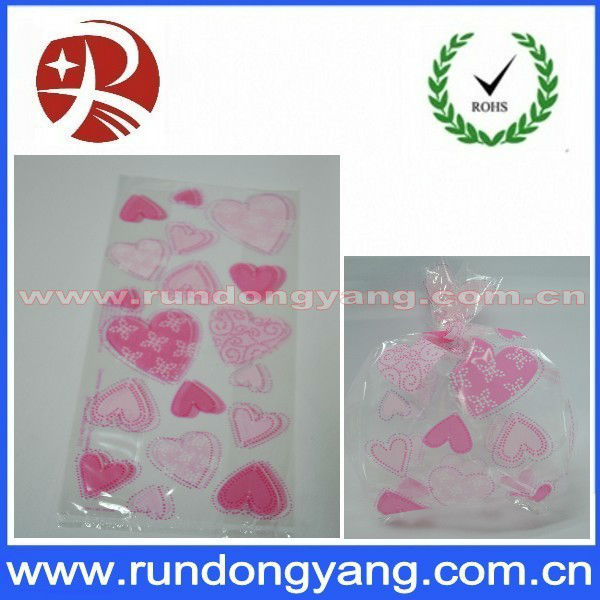 Custom transparent plastic candy packaging bag
