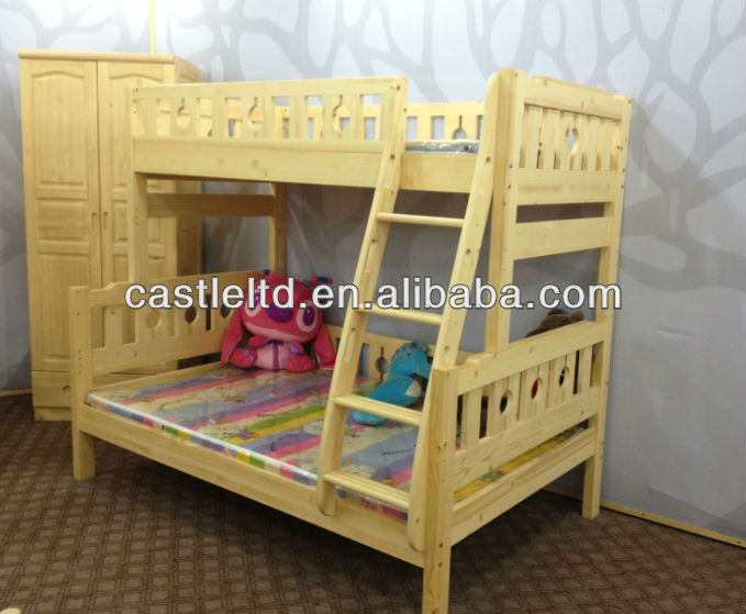 ツイン子供用フルフィンランドパインベッドはしご付き、 二段松林固体家具仕入れ・メーカー・工場