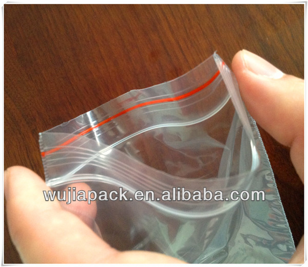 transparent plastic zipper bag