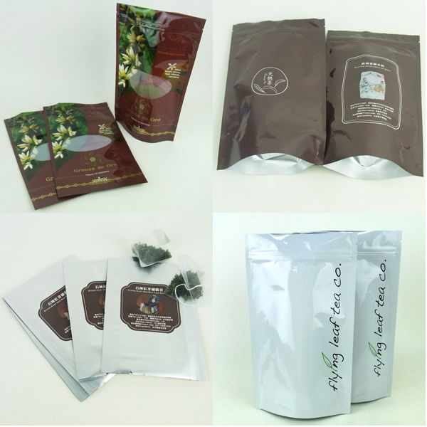 Custom prined recycle stand up zipper tea bag for 500g 1KG