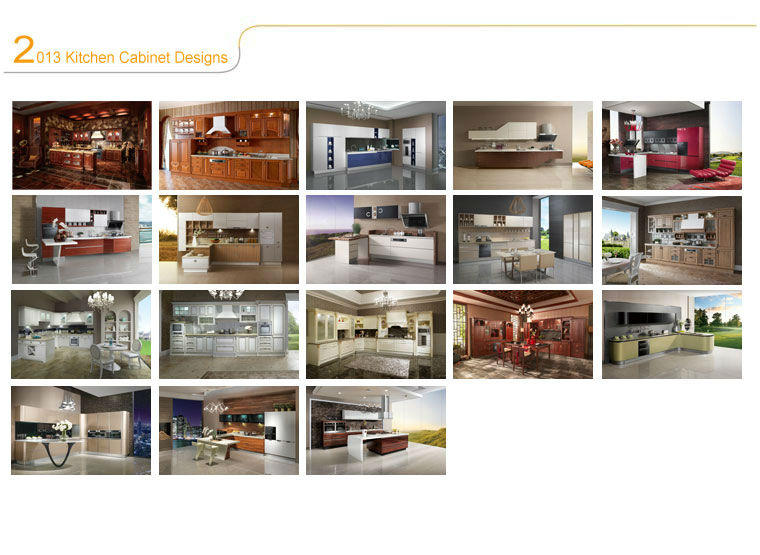 Guangzhou OPPEIN Champagne Lacquered Kitchen Cabinet Design