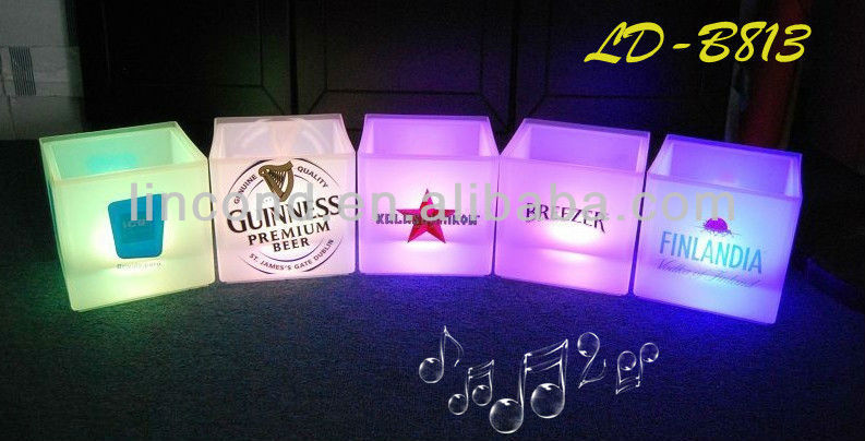 big and rechargeable LED champagne Ice Bucket with stand