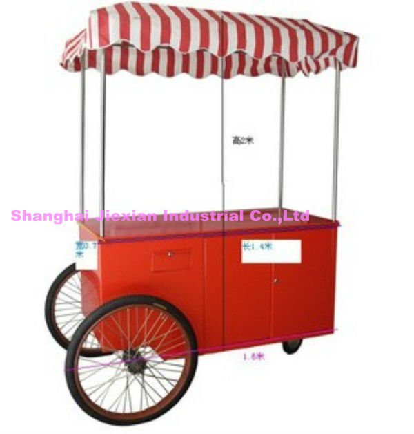 Cheapest Food cart Franchise Business stripes optional ice cream cart
