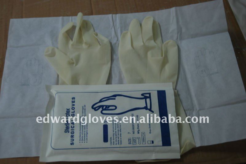 使い捨て無菌粉末ラテックス手術用手の手袋を持つプロバイダー、 iso仕入れ・メーカー・工場