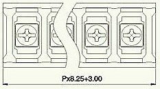 Pcbバリア端子台カバー付き20aターミナルストリップkf38s-8.25電源用の電気コネクタ仕入れ・メーカー・工場