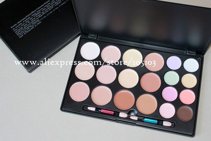 20 Colors Concealer Bronzer foundation Palette Set. Have two small burshes!