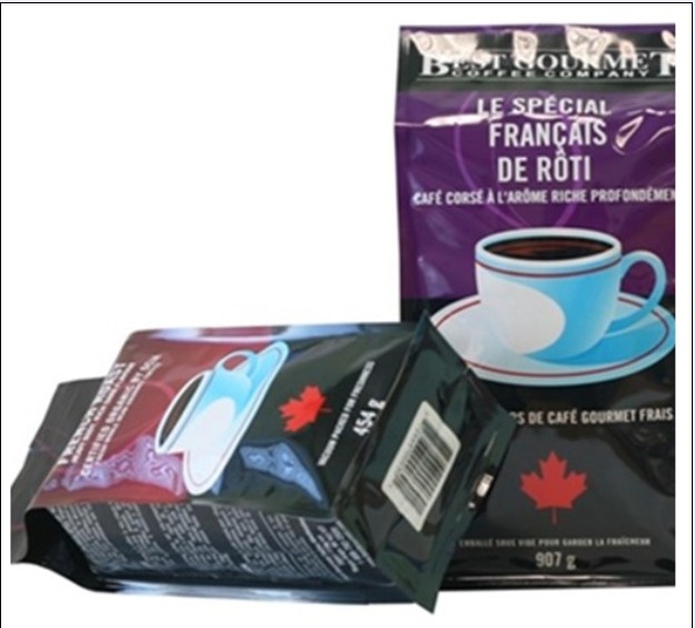 Promotional stand up Kraft paper coffee/tea bag , zip tea bag