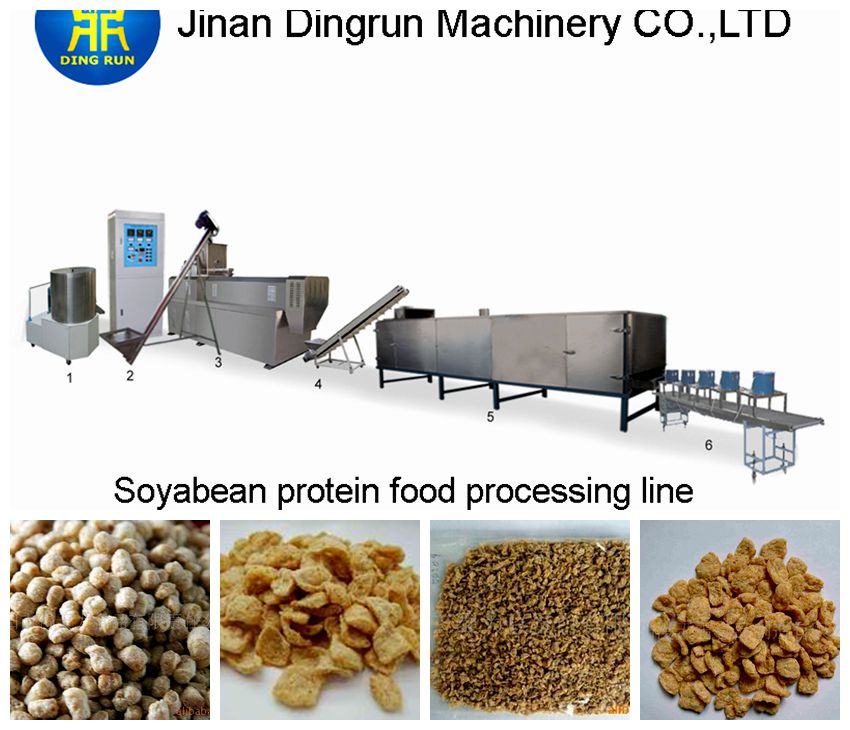 china Textured TVP Soya Nuggets Mince food Processing Machine