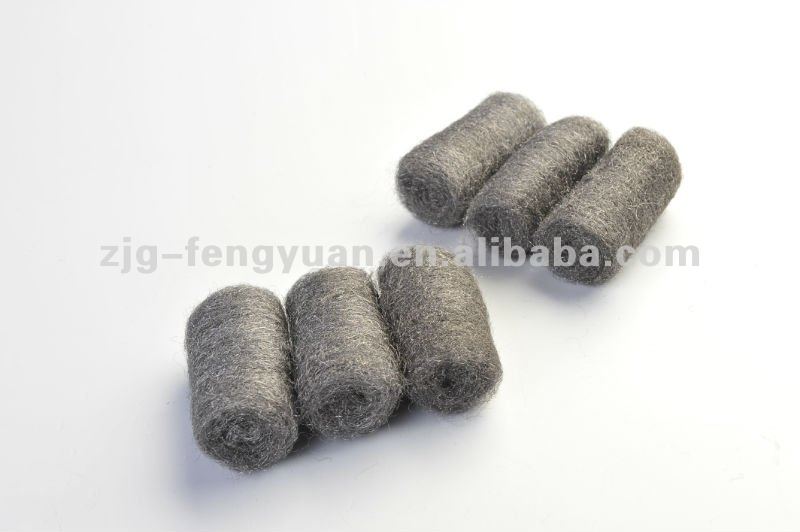 steel wool pad with soap