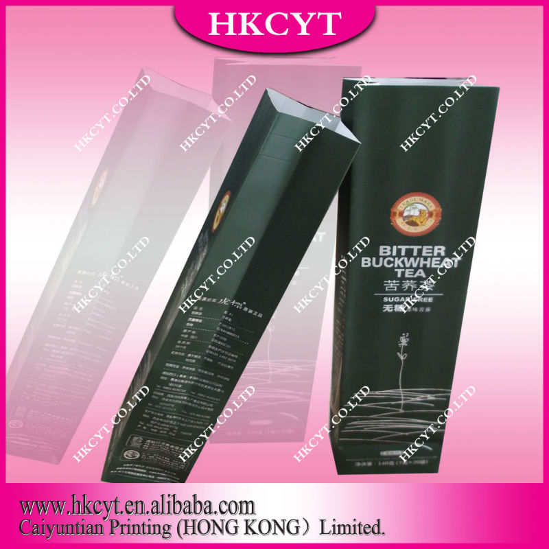 Kraft Paper Stand Up 4 Side Seal Bitter Buchwheat Tea Bags for 140g