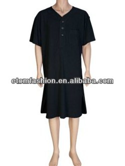 メンズ黒ジャージnighties綿メンズfd11629nightshirts仕入れ・メーカー・工場
