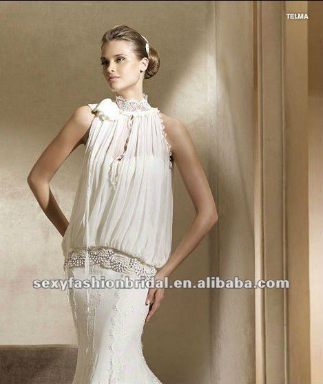 collor transparent coat lace skirt desinger spanish lace wedding dresses