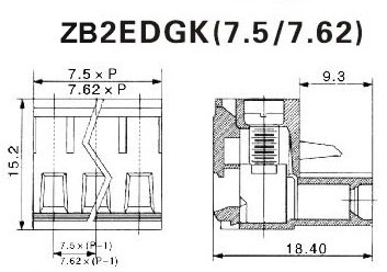 端子台zb2edgk7.5mm_7.62mm仕入れ・メーカー・工場