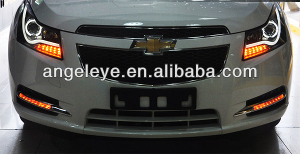 クルーズ9個ledフォグランプledフォグ付きデイタイムランニングライト2009- 2012年中国年v4ターンライト問屋・仕入れ・卸・卸売り