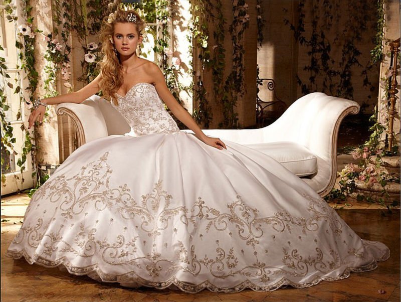 A delicate yet stunning ballgown wedding dress.