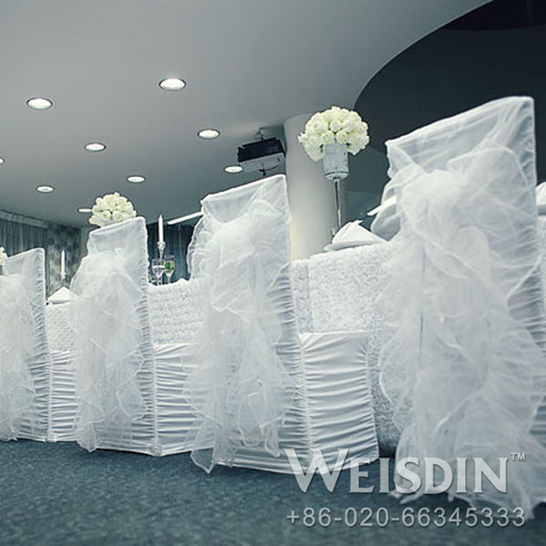 卸売白いweisdin波立た椅子カバー結婚式のスパンデックス問屋・仕入れ・卸・卸売り