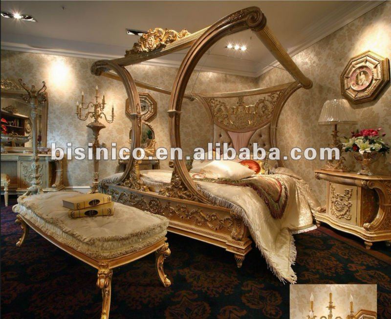 Luxury European french style canopy bedroom furniture set,MOQ:1SET ...