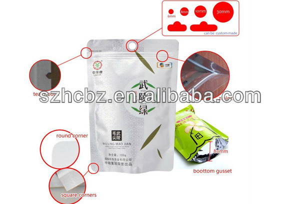 hot sale custom tea bag with zipper