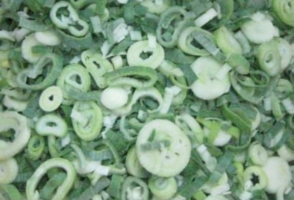 Newly Processed and High Quality~5mm frozen scallion pieces with KOSHER/FDA by blanched