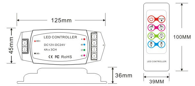 RF ワイヤレスリモートLED RGBコントローラ問屋・仕入れ・卸・卸売り