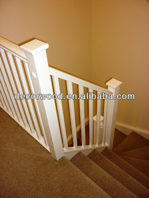 白い木製の階段の手すりと手摺問屋・仕入れ・卸・卸売り