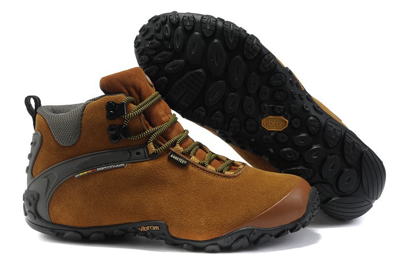 2014 New Suede Genuine Leather Men Hiking Shoes Plush Winter