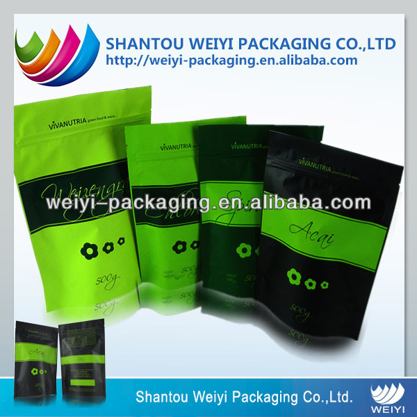 Stand up pouches with zipper for food packaging / standing up pouch/resealable stand up pouch