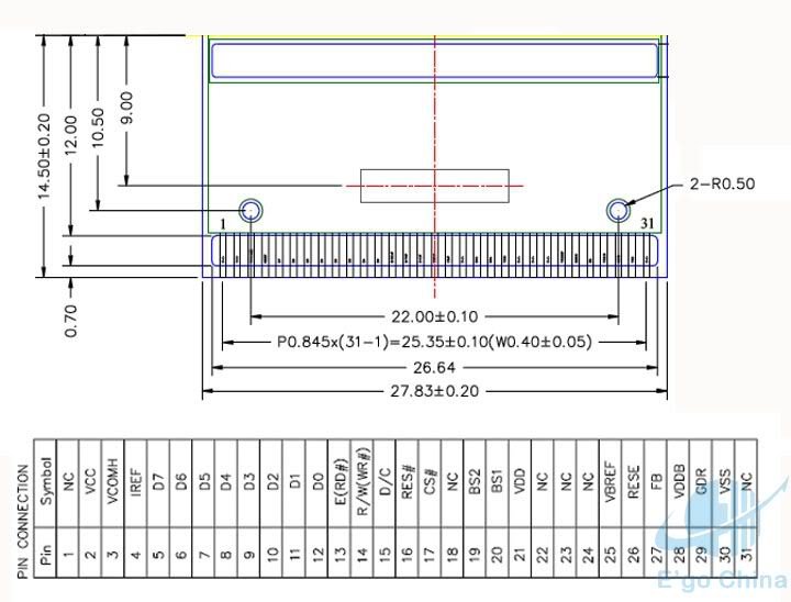 Best Price!!2.8" OLED LCD Module Display C0283QGLH-T + Touch Panel Best Price!!2.8" OLED LCD Module Display C0283QGLH-T + Touch Panel