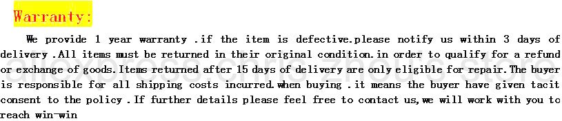 warranty(2)