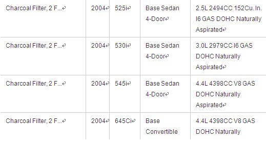 oem 64 31 6 935 823 Cabin Filter for 5series for E60 E61 520 i525 i530 i 523 i545 i old (18).jpg
