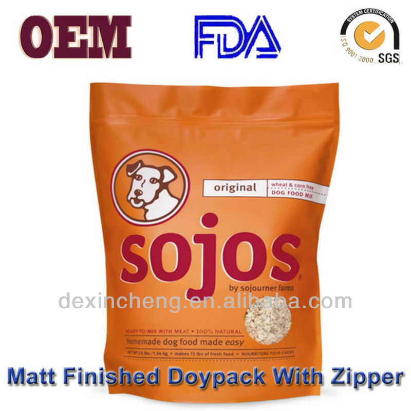 Resealable Stand Up Pouches With Zipper Doypack For Food