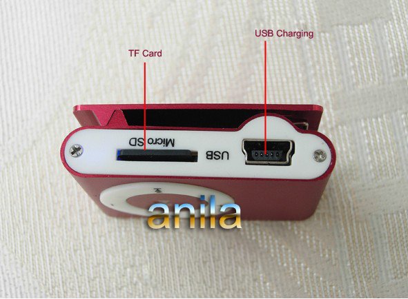 5pcs/lot MP3 Player with Clip control 8 color support 8GB Micro SD(TF) card slim mp3 players ^_^anila^_^Free Shipping