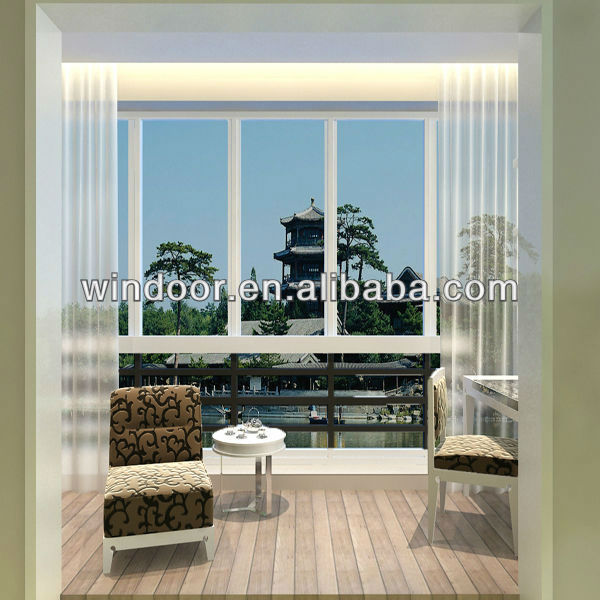 Buena calidad de cristal doble arche de aluminio ventanas ...