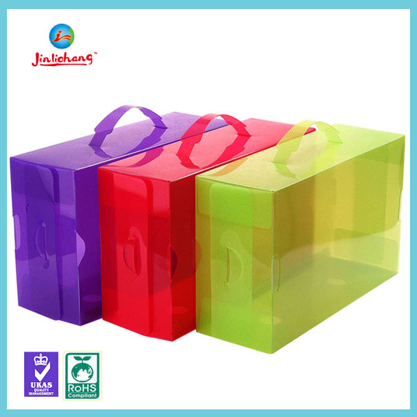 small clear hard plastic transparent shoe box