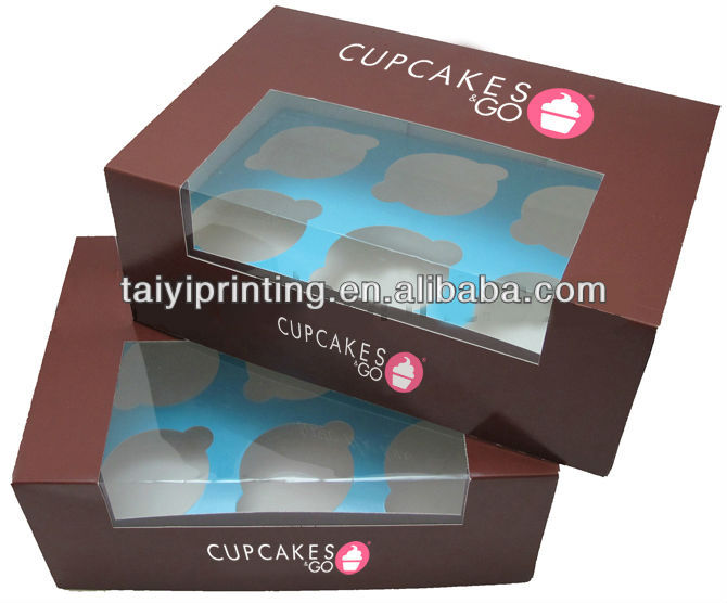 2014 custom printed paper cupcake box