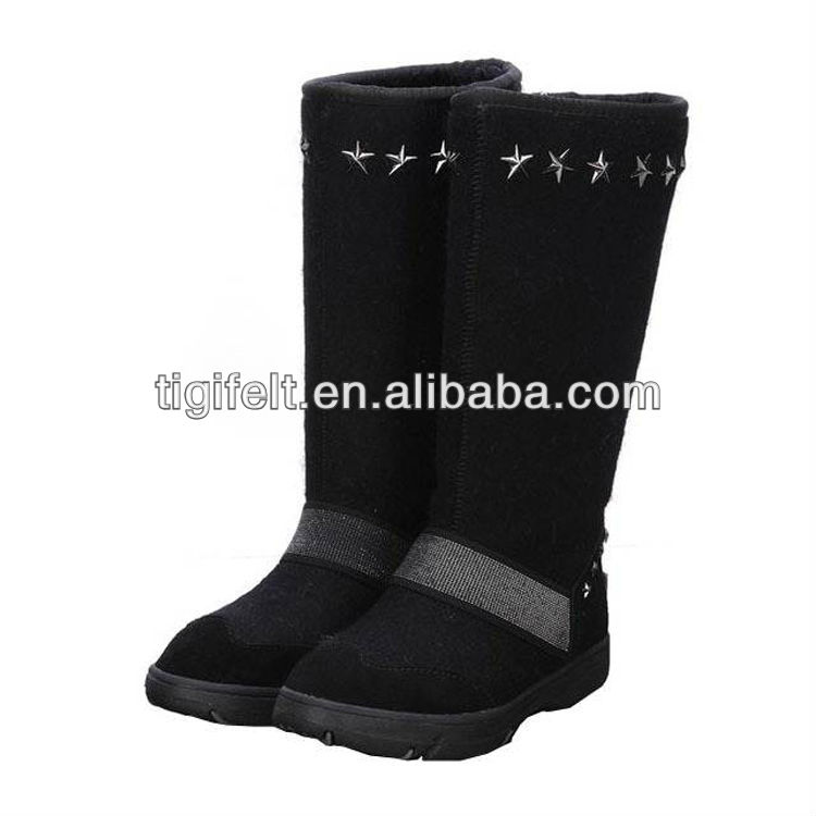良い品質の美しい女の子のためのウールはブーツを感じた問屋・仕入れ・卸・卸売り
